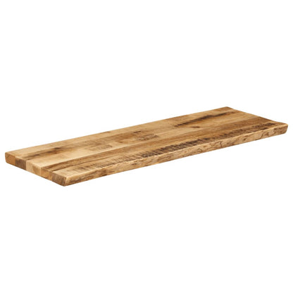 Solid Mango Wood Live Edge Table Top 110x40cm Rustic Finish