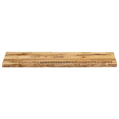 Solid Mango Wood Live Edge Table Top 110x40cm Rustic Finish