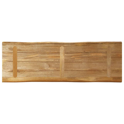 Solid Mango Wood Live Edge Table Top 110x40cm Rustic Finish