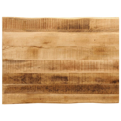 Live Edge Mango Wood Table Top 80x60x3.8 cm - Rustic Solid Wood