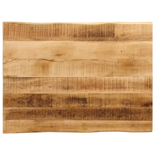 Live Edge Mango Wood Table Top 80x60x3.8 cm - Rustic Solid Wood