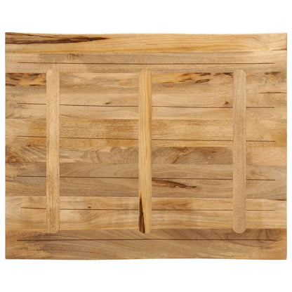 Table Top Live Edge 100x80x3.8 cm Solid Wood Rough Mango