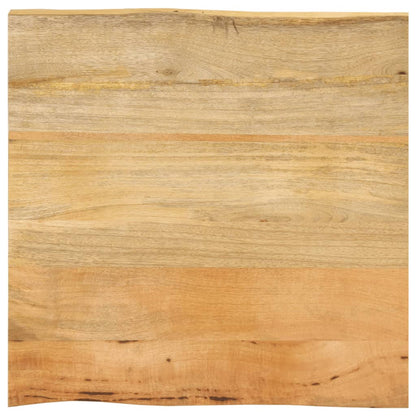 Live Edge Solid Mango Wood Table Top, 40x40x2.5 cm
