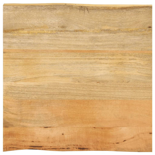 Live Edge Solid Mango Wood Table Top, 40x40x2.5 cm