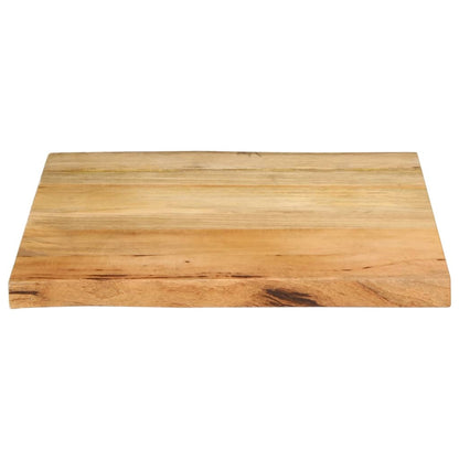 Live Edge Solid Mango Wood Table Top, 40x40x2.5 cm