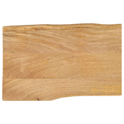 Live Edge Solid Mango Wood Tabletop 70x40x2.5 cm