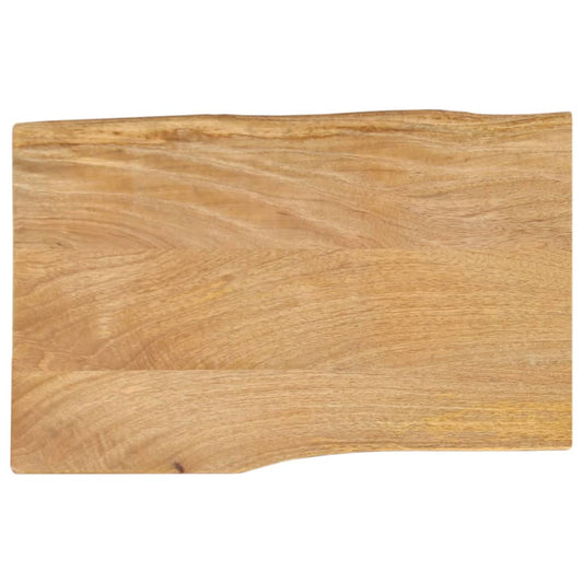 Live Edge Solid Mango Wood Tabletop 70x40x2.5 cm