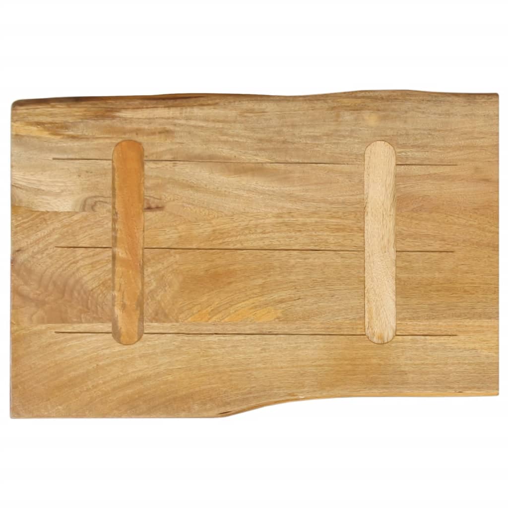 Live Edge Solid Mango Wood Tabletop 70x40x2.5 cm