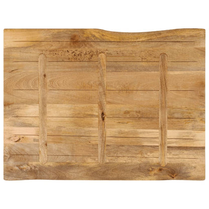 Table Top 100x80x2.5 cm Live Edge Solid Wood Mango