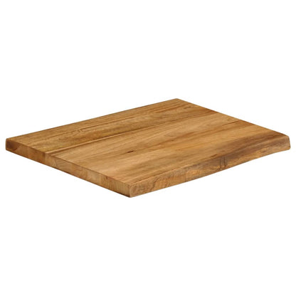 Table Top 40x40x2.5 cm Live Edge Solid Wood Mango