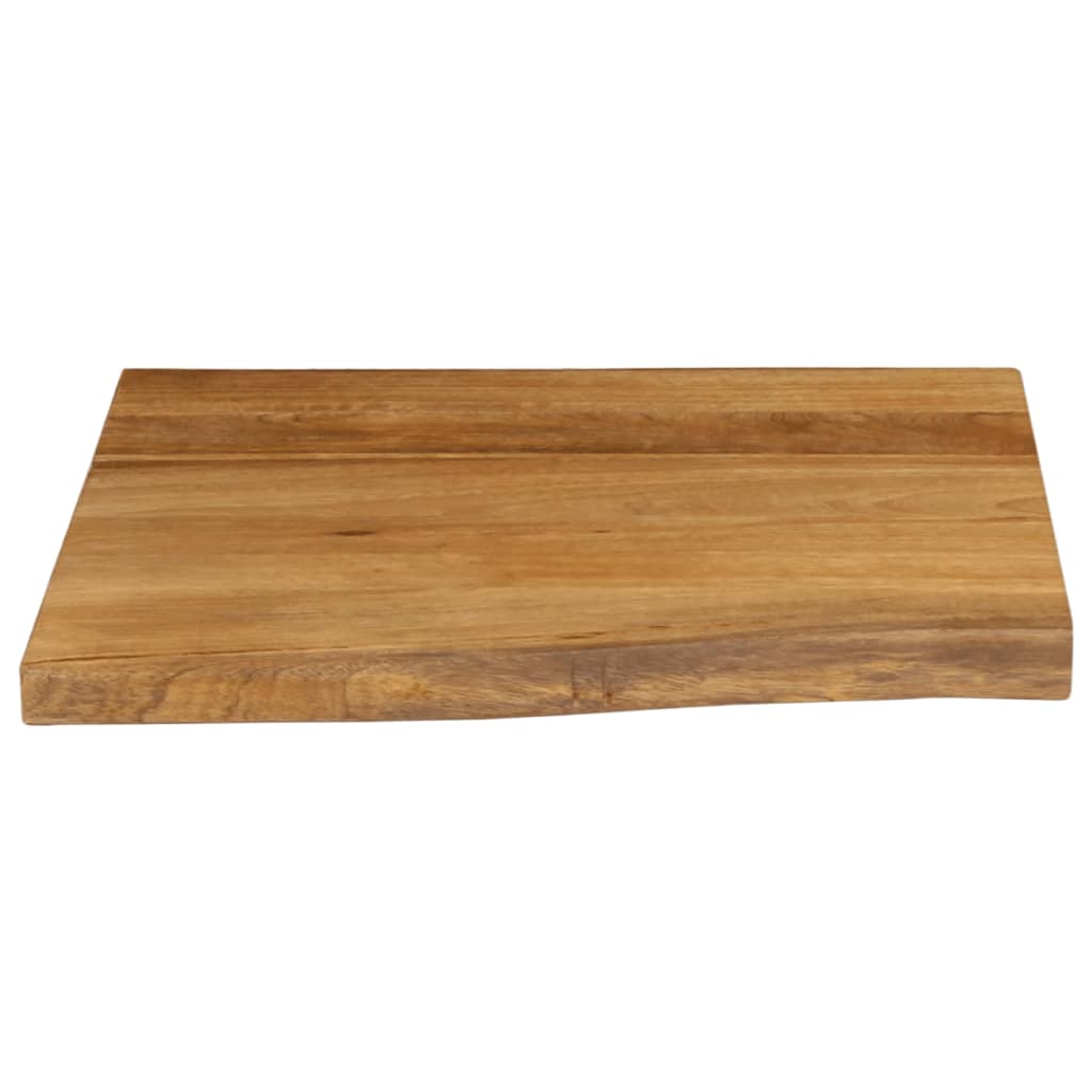 Table Top 40x40x2.5 cm Live Edge Solid Wood Mango