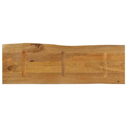 Table Top 110x40x3.8 cm Live Edge Solid Wood Mango