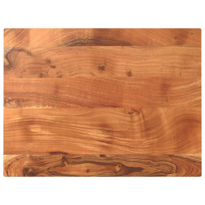 Table Top 80x70x3.8 cm Rectangular Solid Wood Acacia