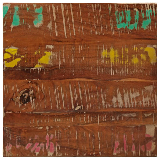 Reclaimed Solid Wood Square Tabletop 60x60x3.8 cm