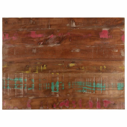 Table Top 80x60x3.8 cm Rectangular Solid Wood Reclaimed
