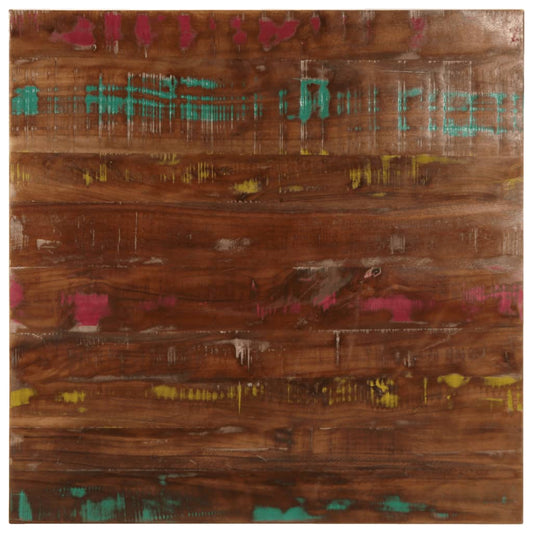Table Top 70x70x3.8 cm Square Solid Wood Reclaimed