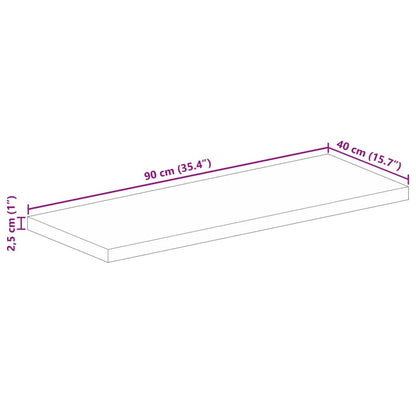 Table Top 90x40x2.5 cm Rectangular Solid Wood Mango