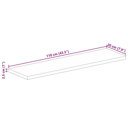 Table Top 110x20x2.5 cm Rectangular Solid Wood Mango