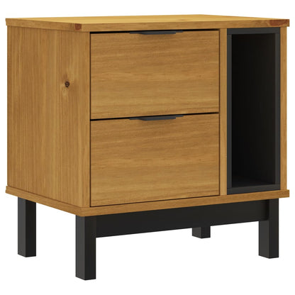 Solid Pine Wood Bedside Cabinet FLAM - 49x35x50 cm - Natural Finish