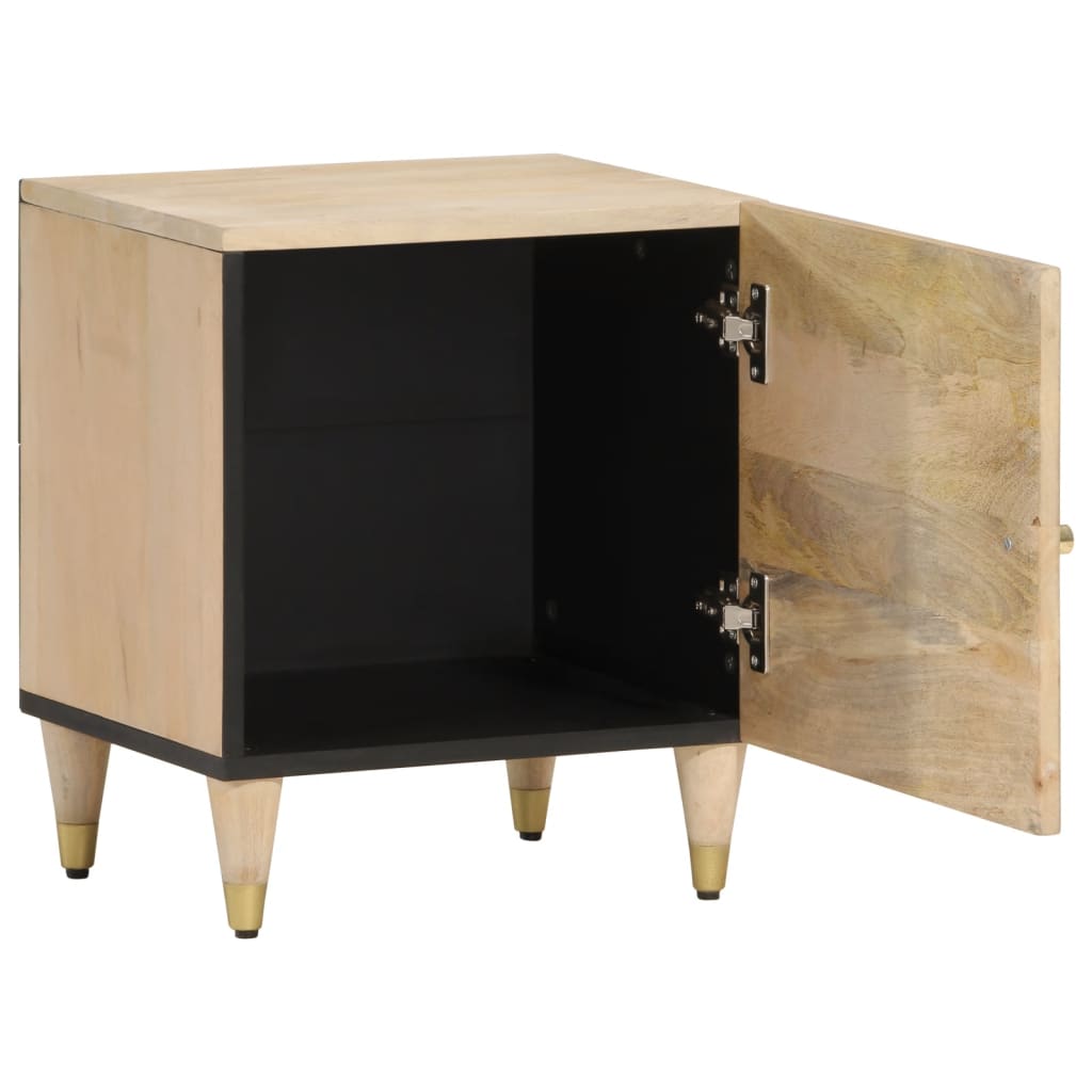 Solid Mango Wood Bedside Cabinet 40x33x46 cm - Elegant & Durable