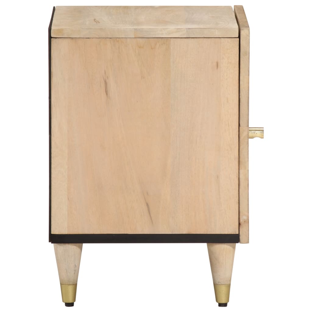 Solid Mango Wood Bedside Cabinet 40x33x46 cm - Elegant & Durable