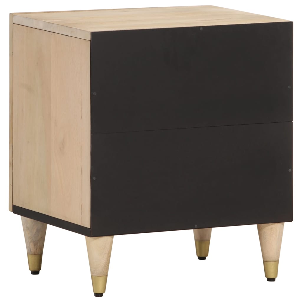 Solid Mango Wood Bedside Cabinet 40x33x46 cm - Elegant & Durable