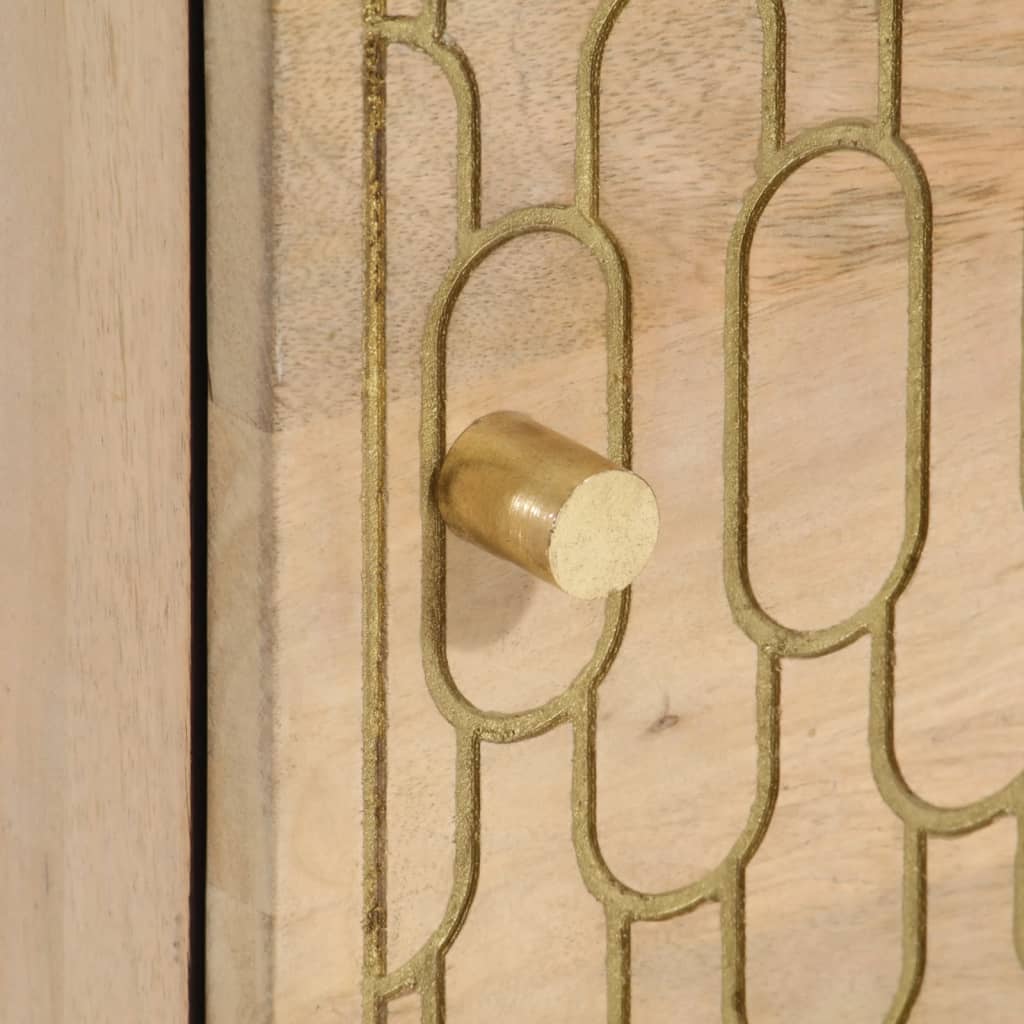 Solid Mango Wood Bedside Cabinet 40x33x46 cm - Elegant & Durable