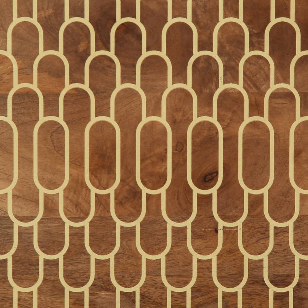 Solid Mango Wood Bedside Cabinet 50x33x62cm - Elegant & Durable