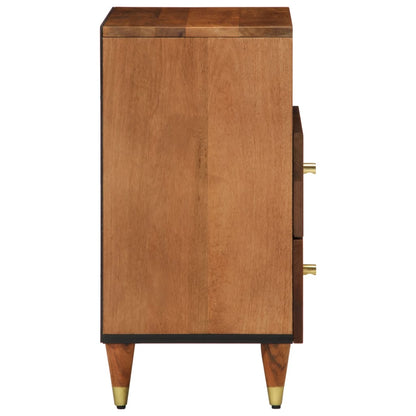 Solid Mango Wood Bedside Cabinet 50x33x62cm - Elegant & Durable