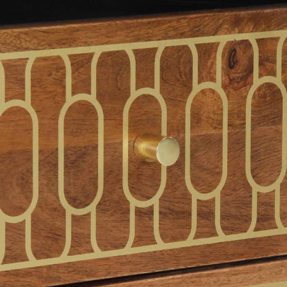 Solid Mango Wood Bedside Cabinet 50x33x62cm - Elegant & Durable