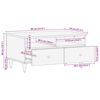 Coffee Table 80x54x40 cm Solid Wood Mango