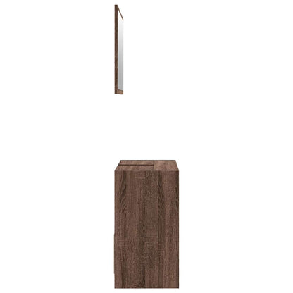 2-Piece Brown Oak Bathroom Set - Engineered Wood