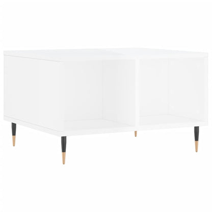 Coffee Table High Gloss White 60x50x36.5 cm Engineered Wood