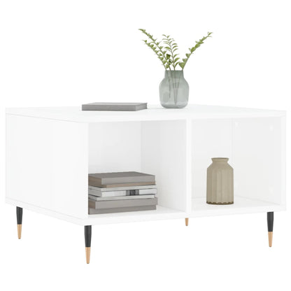 Coffee Table High Gloss White 60x50x36.5 cm Engineered Wood