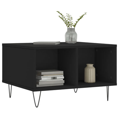 Coffee Table Black 60x50x36.5 cm Engineered Wood