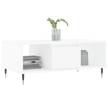 Coffee Table White 90x50x36.5 cm Engineered Wood