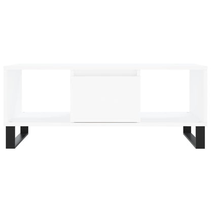Coffee Table White 90x50x36.5 cm Engineered Wood