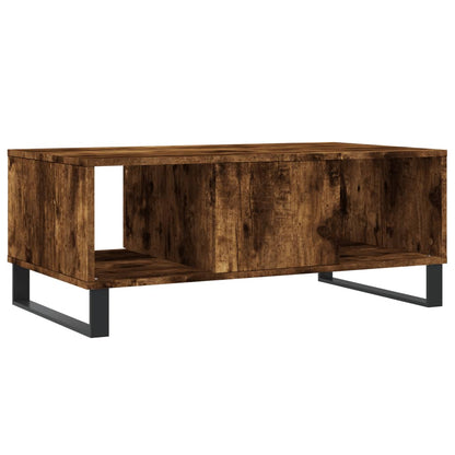 Coffee Table Smoked Oak 90x50x36.5 cm Engineered Wood