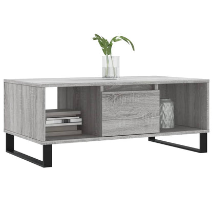 Coffee Table Grey Sonoma 90x50x36.5 cm Engineered Wood