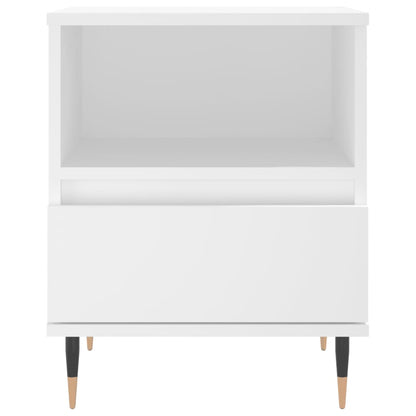 White Engineered Wood Bedside Cabinets 2pcs Set - 40x35x50 cm