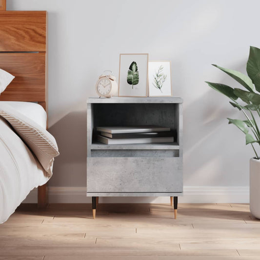 Concrete Grey Bedside Cabinet, 40x35x50 cm, Engineered Wood