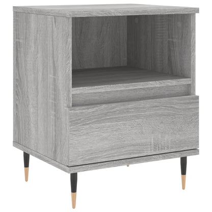 Grey Sonoma Engineered Wood Bedside Cabinet 40x35x50 cm