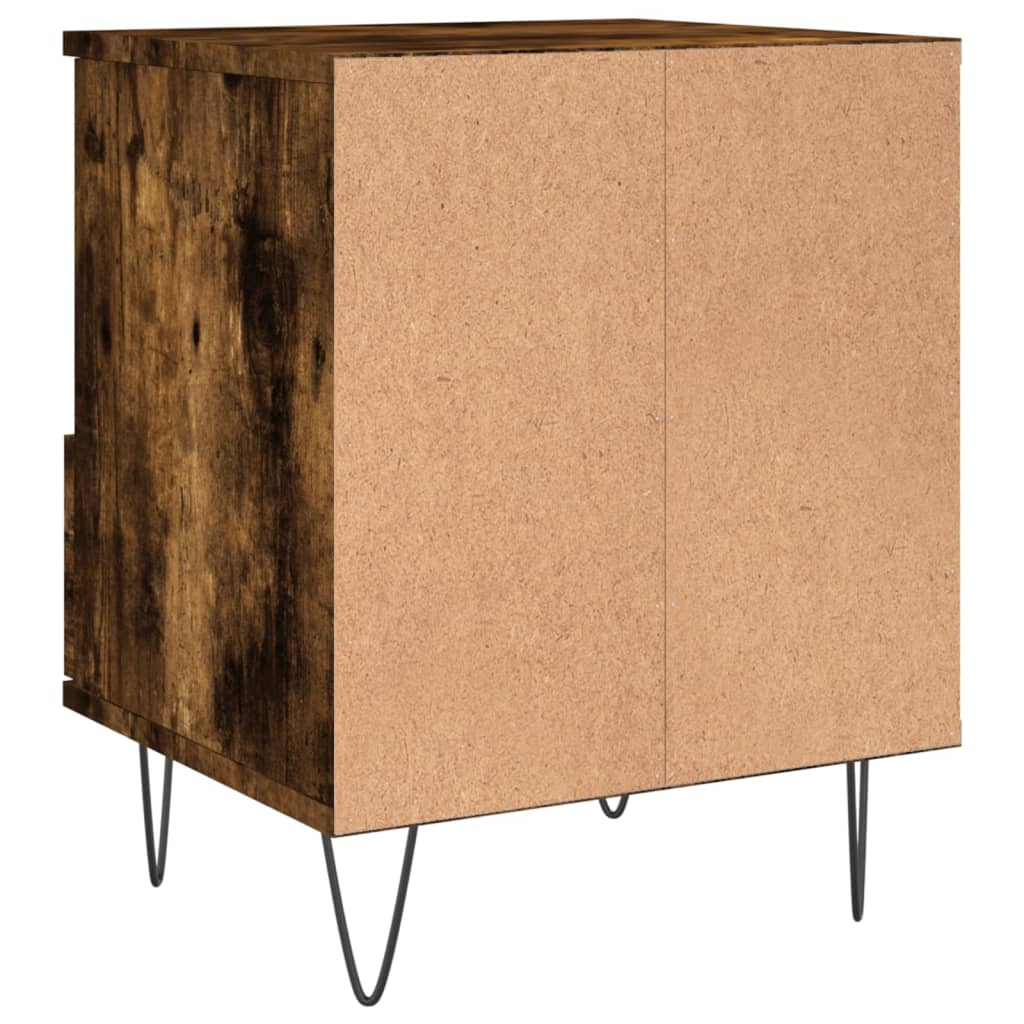 Smoked Oak Bedside Cabinets Set, 2pcs, 40x35x50 cm, Engineered Wood