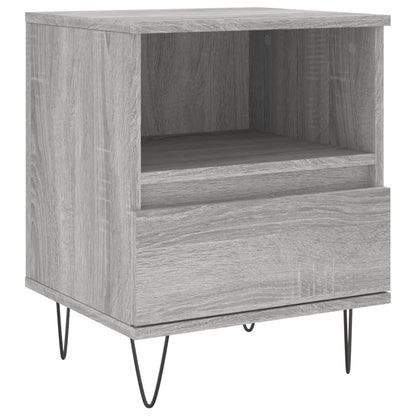 Grey Sonoma Bedside Cabinet 40x35x50 cm - Engineered Wood