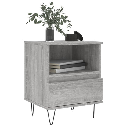 Grey Sonoma Bedside Cabinet 40x35x50 cm - Engineered Wood