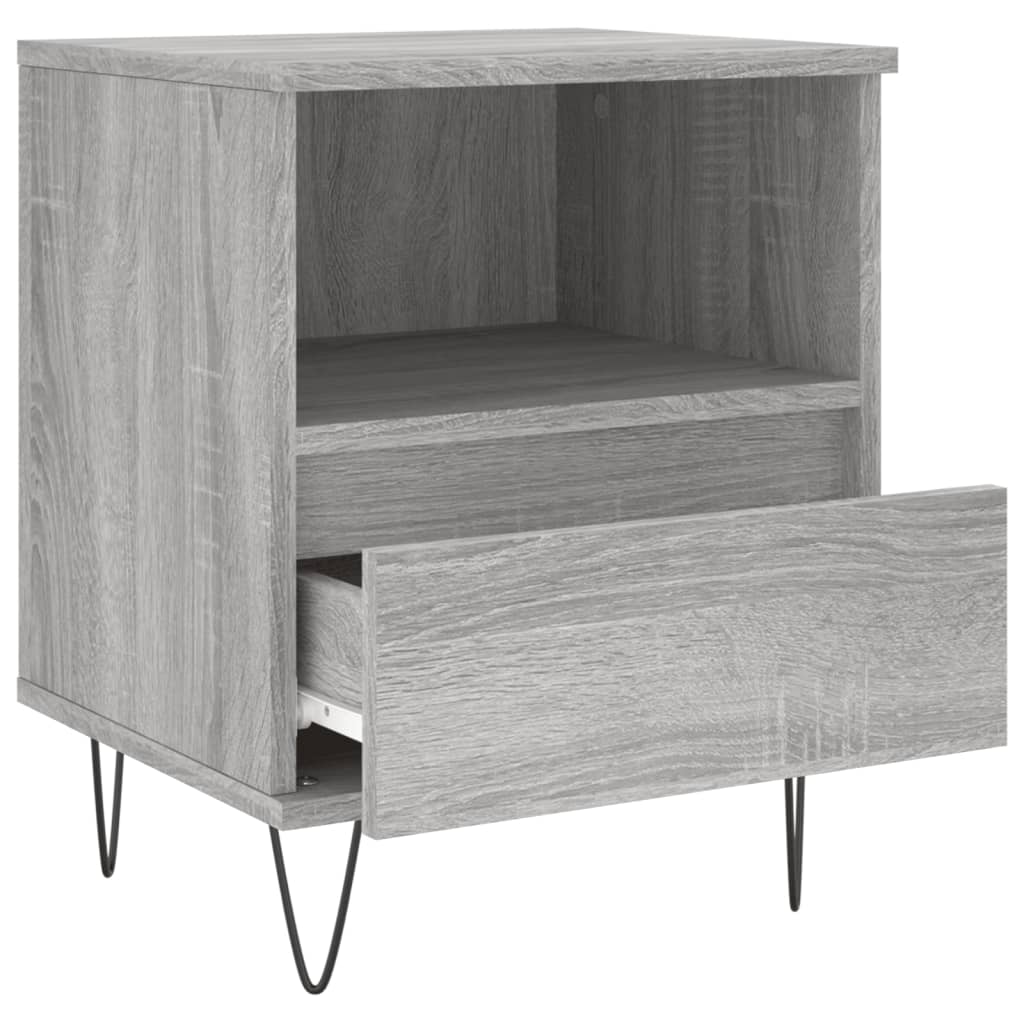Grey Sonoma Bedside Cabinet 40x35x50 cm - Engineered Wood