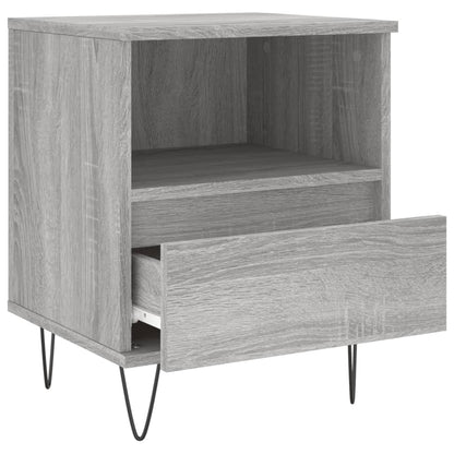 Grey Sonoma Bedside Cabinet 40x35x50 cm - Engineered Wood