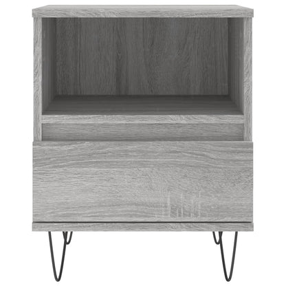 Grey Sonoma Engineered Wood Bedside Cabinets, Set of 2, 40x35x50 cm