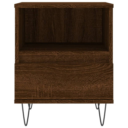 Brown Oak Bedside Cabinet 40x35x50 cm - Engineered Wood