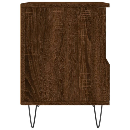 Brown Oak Bedside Cabinet 40x35x50 cm - Engineered Wood